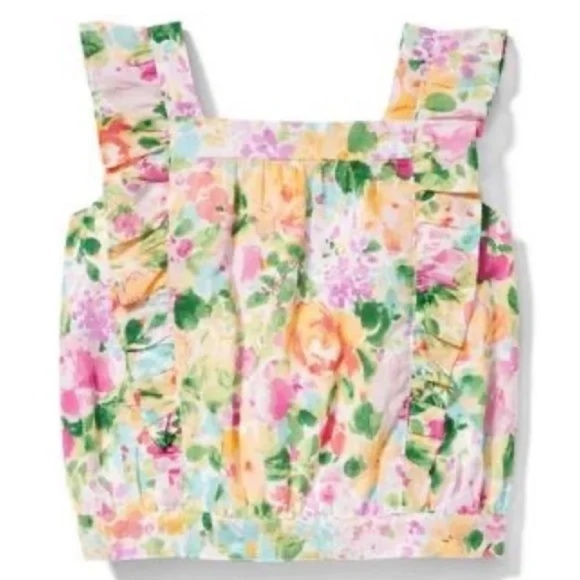 Janie and Jack Floral Smocked Waist Chiffon (size 3 and size 5 available) - Picture 1 of 4